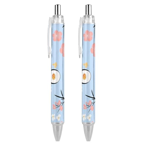 Lrtyuasq Sushi Kugelschreiber, einziehbar, blaue Tinte, Kugelschreiber, glattes Schreiben, Arbeitsstift von Lrtyuasq
