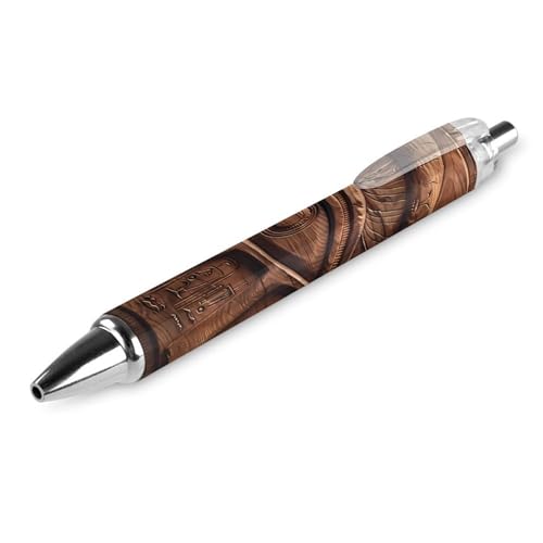 Lrtyuasq Vintage Eyes Tintenroller, schwarzer Kugelschreiber, einziehbarer Journaling-Stift, Arbeitsstifte für Bürobedarf von Lrtyuasq