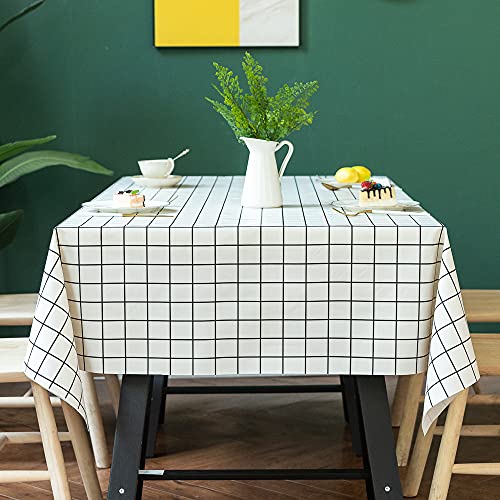 Lsimeru Abwaschbar Tischdecke Gartentisch Wetterfest Rechteckig Kariert Schwarz Weiss Fleckschutz Lotuseffekt Wachstuch Tischtuch Tafeltuch Tischdecken,140x220cm Lsimeru Abwaschbar Tischdecke Gartentisch Wetterfest Rechteckig Kariert Schwarz Weiss Fleckschutz Lotuseffekt Wachstuch Tischtuch Tafeltuch Tischdecken,140x220cm von Lsimeru