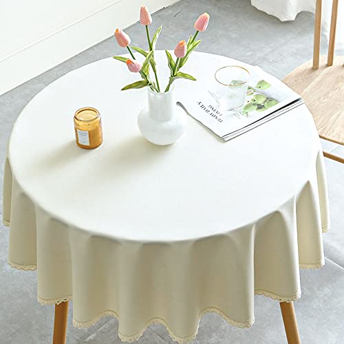 Lsimeru Abwaschbar Tischdecke Lotuseffekt Rund Outdoor 140 Beige Landhausstil Tischtuch Schmutzabweisend Waschbar Garten Hochzeit Tafeltuch Gartentischtuch mit Häkelborte Lsimeru Abwaschbar Tischdecke Lotuseffekt Rund Outdoor 140 Beige Landhausstil Tischtuch Schmutzabweisend Waschbar Garten Hochzeit Tafeltuch Gartentischtuch mit Häkelborte von Lsimeru