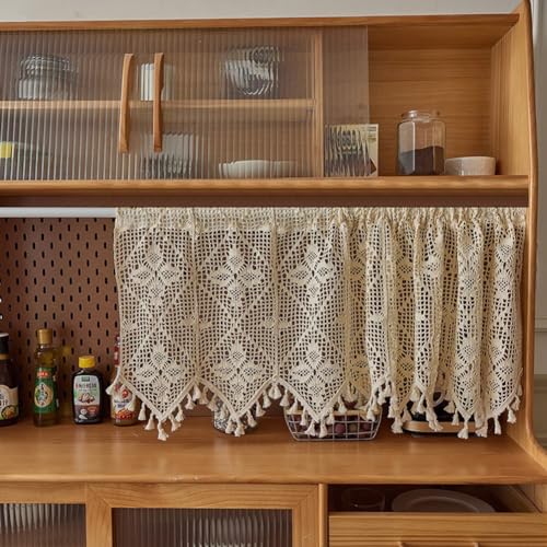 Lsimeru Gehäkelte Scheibengardinen Vintage Kurz Geometrische Blätter Häkelspitze Scheibengardinen Bistrogardine Häkeloptik Kurzstores Gardinen Häkeln Kurzvorhang Kurzgardinen mit Quasten,190x45cm Lsimeru Gehäkelte Scheibengardinen Vintage Kurz Geometrische Blätter Häkelspitze Scheibengardinen Bistrogardine Häkeloptik Kurzstores Gardinen Häkeln Kurzvorhang Kurzgardinen mit Quasten,190x45cm von Lsimeru