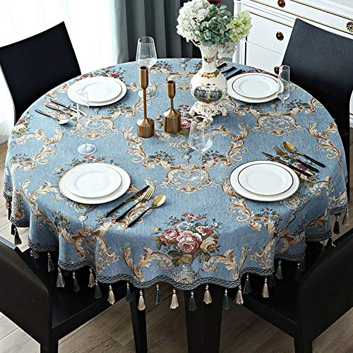 Lsimeru Tischdecke Rund Garten 160cm Blau Vintage Blumen Muster Tischtuch Gartentischdecke Draussen Aussenbereich Tischwäsche Fleckschutz Tafeldecke Tischdekoration Lsimeru Tischdecke Rund Garten 160cm Blau Vintage Blumen Muster Tischtuch Gartentischdecke Draussen Aussenbereich Tischwäsche Fleckschutz Tafeldecke Tischdekoration von Lsimeru