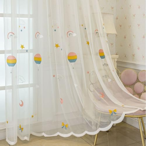 Lsimeru Vorhang Mädchenzimmer Regenbogen Ballon Sterne Mond Transparent Kinderzimmer Ösen 2er Pack Gardinen Durchsichtig Mädchen Jungen Ösenschal Ösenvorhang Kinderzimmer Lsimeru Vorhang Mädchenzimmer Regenbogen Ballon Sterne Mond Transparent Kinderzimmer Ösen 2er Pack Gardinen Durchsichtig Mädchen Jungen Ösenschal Ösenvorhang Kinderzimmer von Lsimeru