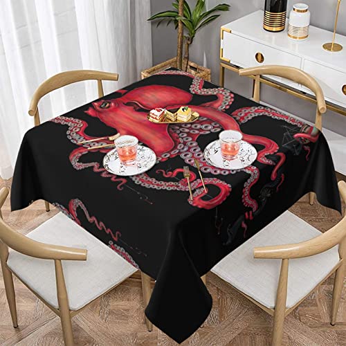 Octopus verflochtene Tischdecke, quadratische Tischdecke, Tischdecke für Küche, Esszimmer, Terrasse, Party, waschbare Tischabdeckung Octopus verflochtene Tischdecke, quadratische Tischdecke, Tischdecke für Küche, Esszimmer, Terrasse, Party, waschbare Tischabdeckung von Lsjuee