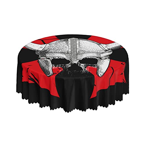 Runde Tischdecke mit Wikinger-Schädel-Krieger, rot, 152,4 cm, Bedruckt, waschbar, für Esszimmer, Party, Urlaub, Herbst, Zuhause, dekorativ Runde Tischdecke mit Wikinger-Schädel-Krieger, rot, 152,4 cm, Bedruckt, waschbar, für Esszimmer, Party, Urlaub, Herbst, Zuhause, dekorativ von Lsjuee