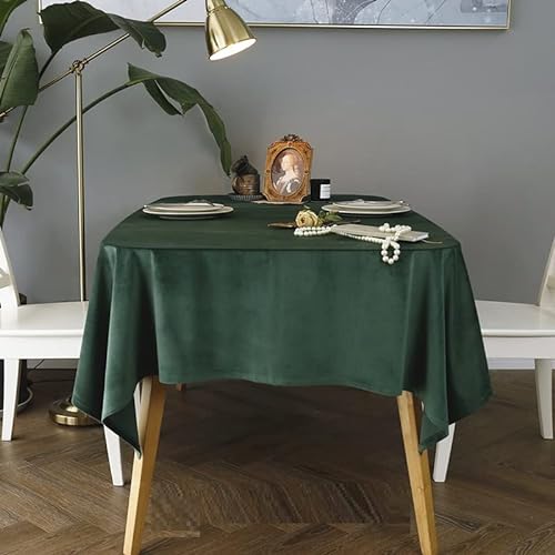 Einfarbige Tischdecken, Samt-Tischdecke, leicht, luxuriös, knitterfrei, weich, waschbar, Tischdecke, geeignet für Esstisch, Couchtisch, nordischer Stil Tischabdeckung (A, 90 x 90 cm) von Ltahtliay