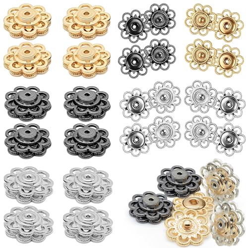 30 Paar Druckknöpfe, Metall-Druckknöpfe, Druckknöpfe ohne Nähen, Vintage Metall Druckknopf, 21 mm Druckknöpfe Zum Annähen, für Taschen, Kleidung, Nähzubehör 30 Paar Druckknöpfe, Metall-Druckknöpfe, Druckknöpfe ohne Nähen, Vintage Metall Druckknopf, 21 mm Druckknöpfe Zum Annähen, für Taschen, Kleidung, Nähzubehör von Ltsbaed