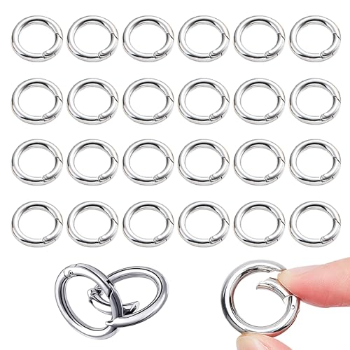 Karabiner Ring, 24 Stück Runde Karabiner, 20mm Zinklegierung Rundringe, Rundkarabiner Klein, O-ring Karabinerhaken, Metallfeder-schlüsselanhänger, Für Taschen Geldbörsen Schlüsselanhänger Schnalle Karabiner Ring, 24 Stück Runde Karabiner, 20mm Zinklegierung Rundringe, Rundkarabiner Klein, O-ring Karabinerhaken, Metallfeder-schlüsselanhänger, Für Taschen Geldbörsen Schlüsselanhänger Schnalle von Ltsbaed