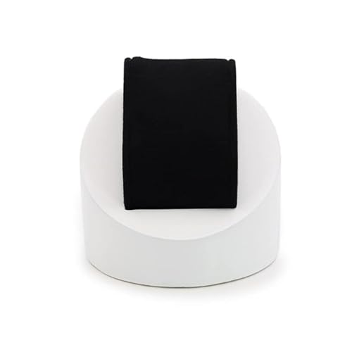 LuGez Armbanduhr-Präsentationsständer, Verkaufsständer, Werkzeug, Schmuckverpackung, Uhrenständer, Weiß/Schwarz/Silber, Uhrenständer aus Samt for Herren/698 (Color : White) von LuGez