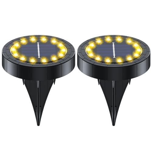LuJasi Solar Bodenleuchte, Solar Gartenleuchten für Außen IP65 Wasserdicht, Solarleuchte für Garten Außenleuchte außen, für Garten, Rasen, Gehweg, Patio, Auffahrt von LuJasi