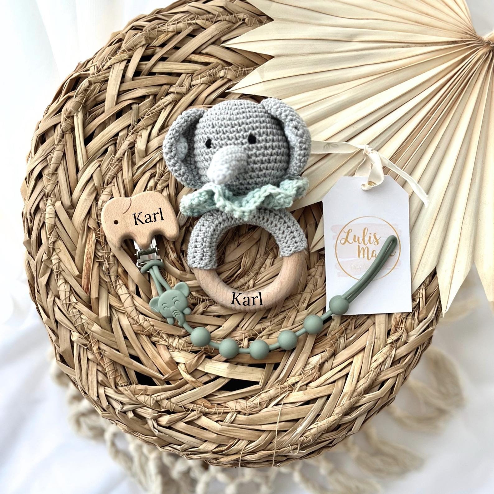 Schnullerkette Junge, Schnullerkette, Babygeschenk Elefant Geschenk Baby Mit Namen Schnullerkette Junge, Schnullerkette, Babygeschenk Elefant Geschenk Baby Mit Namen von LuLisMade
