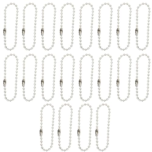 LuLiyLdJ 20 Stück 12cm Silber Kugelkette Edelstahl, Edelstahl Kugelkette, Edelstahl Perlen Rollenkette, Für DIY-Schmuckherstellung, Halsketten, Armbänder, Schlüsselanhänger LuLiyLdJ 20 Stück 12cm Silber Kugelkette Edelstahl, Edelstahl Kugelkette, Edelstahl Perlen Rollenkette, Für DIY-Schmuckherstellung, Halsketten, Armbänder, Schlüsselanhänger von LuLiyLdJ