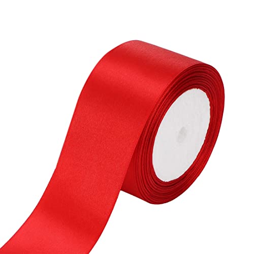 LuLiyLdJ Rotes Satinband, 25m x 40mm breit festes Satinband Satinband Hochzeitsgeschenkverpackung von LuLiyLdJ