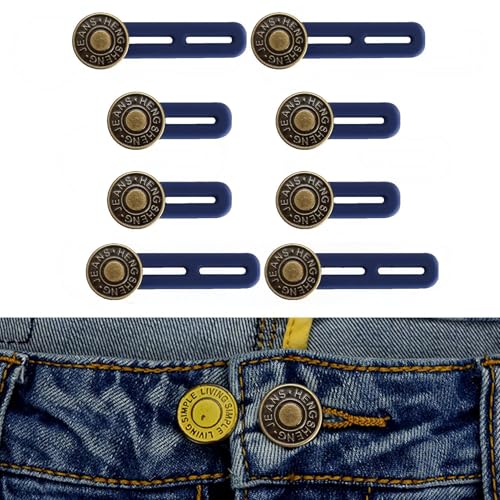 8 Stück Hosenbunderweiterung Knopf Taille Extender Elastischen Metall Knopf Bund Expander Jeans Einziehbare Knöpfe für Hemd Hosen Kleid Hosen 8 Stück Hosenbunderweiterung Knopf Taille Extender Elastischen Metall Knopf Bund Expander Jeans Einziehbare Knöpfe für Hemd Hosen Kleid Hosen von LuLuxinxin