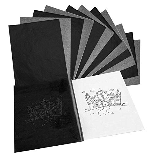 LuLyL 50 Stück Kohle-Transferpapier, Kohlepapier, Graphitpapier für Holz, Papier, Leinwand von LuLyL