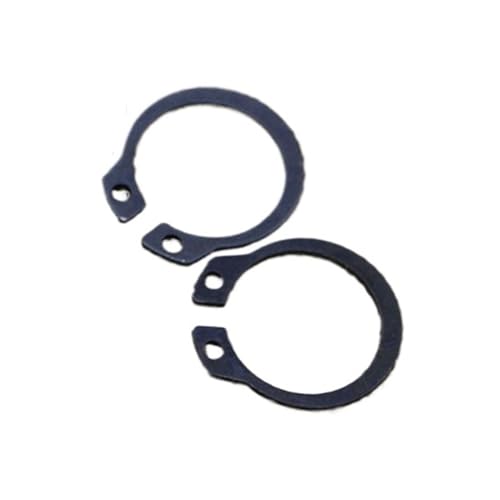 C-förmige Klemmen aus Kohlenstoffstahl Außenring Sicherungsringe for Wellen Clipringe 65Mn Schwarz M3-M80(M19(60Pcs)) von LuMOUzhou