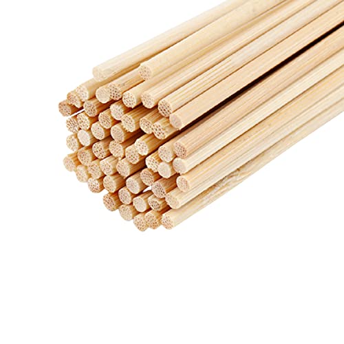 LuMOUzhou 200 mm Holzdübelstangen, 50 Stück, Bastelstäbe, 6–8 mm Durchmesser, for Heimwerkerprojekte und Bastelarbeiten(6x200mm) von LuMOUzhou