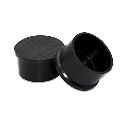 LuMOUzhou Möbelbeine, Hut, Stuhlhut, Stuhlbeinschoner und Bodenschoner aus PVC, für Möbel, Schwarz, mehrere Größen, 4 Stück (48 mm) von LuMOUzhou
