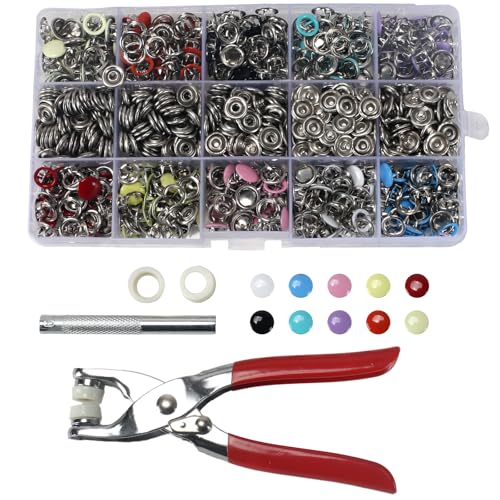Luabue 260 Sets Druckknöpfe Kit 10 Farben Druckknöpfe mit Zange Metall Druckknöpfe Ohne Nähen für DIY Basteln Kinderbekleidung Kleidung Taschen Handgemaakt Luabue 260 Sets Druckknöpfe Kit 10 Farben Druckknöpfe mit Zange Metall Druckknöpfe Ohne Nähen für DIY Basteln Kinderbekleidung Kleidung Taschen Handgemaakt von Luabue