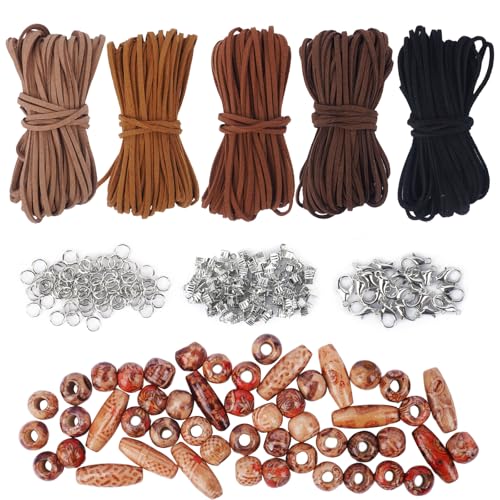 Luabue 5 Farben Lederband Lederschnur 2.6mm x 10m Faux Wildleder Schnur Künstlich Lederschnüre mit Accessoires und Holzperlen Lederbänder für Ketten DIY Armband Halskette Schmuck Handwerk Luabue 5 Farben Lederband Lederschnur 2.6mm x 10m Faux Wildleder Schnur Künstlich Lederschnüre mit Accessoires und Holzperlen Lederbänder für Ketten DIY Armband Halskette Schmuck Handwerk von Luabue