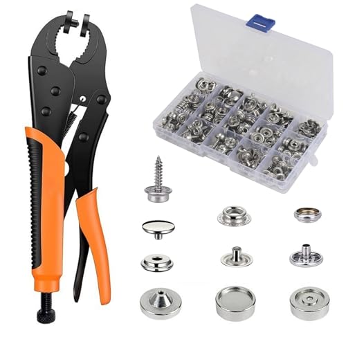 Luabue 60 Set Druckknopf Set mit Zange Druckknopfzange Set Metall Druckknopf Edelstahl 15mm Druckknopf Werkzeug für Leder Stoff Nähen Kleidung Planen Segeltuch Handwerk Luabue 60 Set Druckknopf Set mit Zange Druckknopfzange Set Metall Druckknopf Edelstahl 15mm Druckknopf Werkzeug für Leder Stoff Nähen Kleidung Planen Segeltuch Handwerk von Luabue