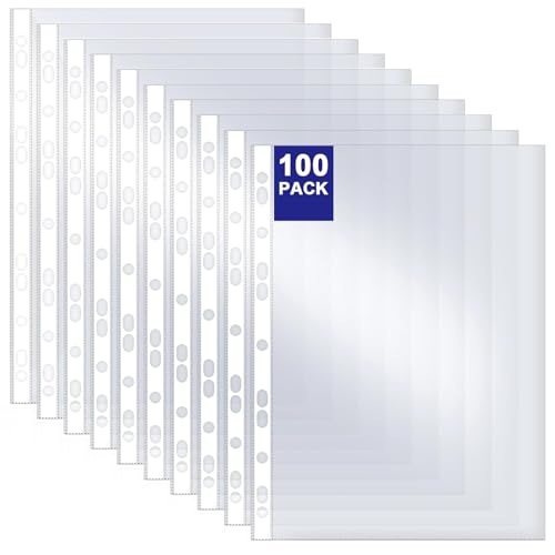 Klarsichthüllen, A4-Format, 45 Mikrometer, extra starke Hüllen, Öffnung oben, Poly-Hüllen für Ringbücher, Aktenordner, Hüllen, 100 Stück Klarsichthüllen, A4-Format, 45 Mikrometer, extra starke Hüllen, Öffnung oben, Poly-Hüllen für Ringbücher, Aktenordner, Hüllen, 100 Stück von Lubgitsr