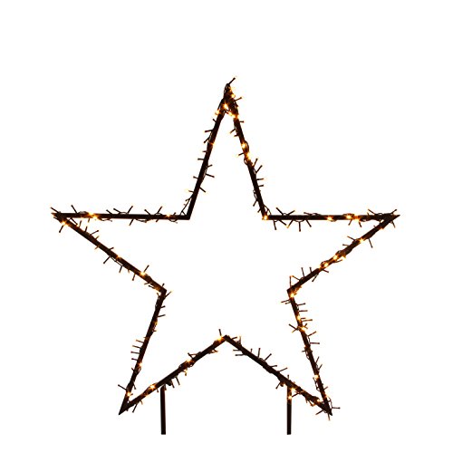 Luca Lighting Gartenstecker Beleuchtet, Metall, Warm Weiß, 90 x 1 x 102 cm von Luca Lighting