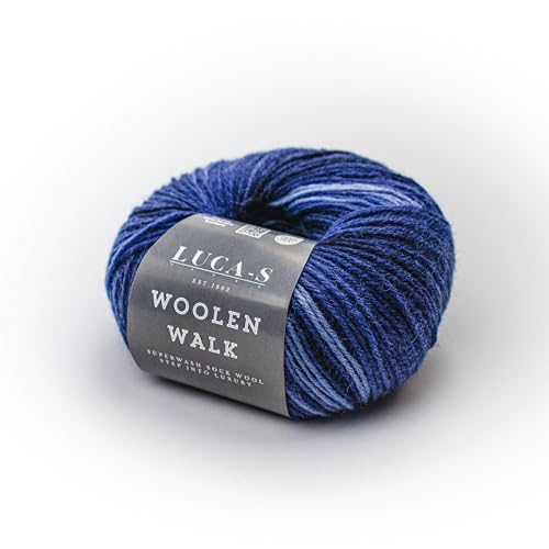 Superwash Sockenwolle zum Stricken, 4-fädiges Sockengarn aus 75 % reiner Wolle und 25 % Polyamid, 50 g Handstrickgarn für Socken, 2er-Pack Superwash Sockenwolle zum Stricken, 4-fädiges Sockengarn aus 75 % reiner Wolle und 25 % Polyamid, 50 g Handstrickgarn für Socken, 2er-Pack von Luca-S Yarns