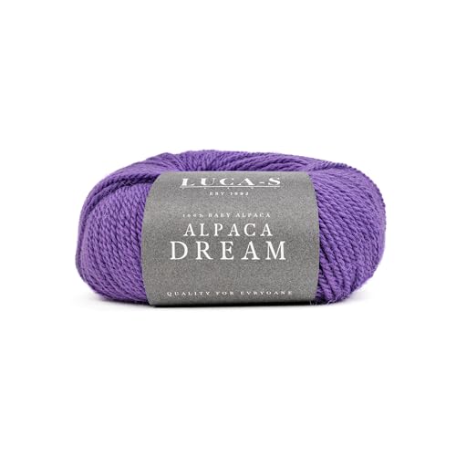 Luca-S Alpaca Dream Baby-Alpaka-Garn, 2 Knäuel aus 100 % superweichem Kammgarn zum Stricken und Häkeln, 100 g, insgesamt 200 m, luxuriöse Alpaka-Strickwolle von Luca-S Yarns