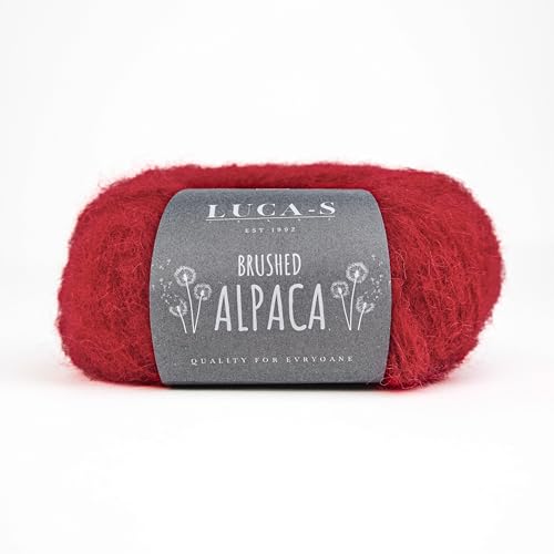 Luca-S Gebürstetes Alpaka-Garn, 2 Knäuel superweiches und flauschiges Aran-Gewicht, 50 g, insgesamt 250 m, 89 % Alpaka/11 % Polyamid Luca-S Gebürstetes Alpaka-Garn, 2 Knäuel superweiches und flauschiges Aran-Gewicht, 50 g, insgesamt 250 m, 89 % Alpaka/11 % Polyamid von Luca-S Yarns