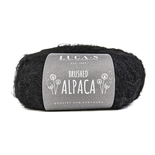 Luca-S Gebürstetes Alpaka-Garn, 2 Knäuel superweiches und flauschiges Aran-Gewicht, 50 g, insgesamt 250 m, 89 % Alpaka/11 % Polyamid Luca-S Gebürstetes Alpaka-Garn, 2 Knäuel superweiches und flauschiges Aran-Gewicht, 50 g, insgesamt 250 m, 89 % Alpaka/11 % Polyamid von Luca-S Yarns
