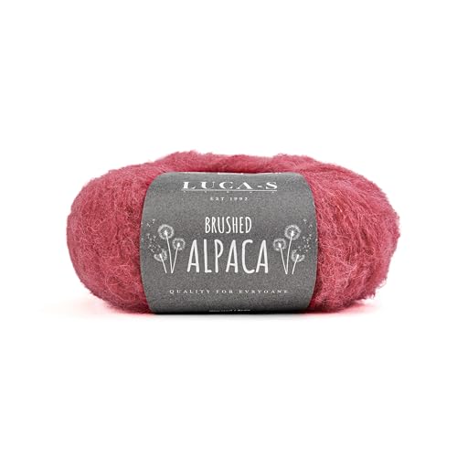 Luca-S Gebürstetes Alpaka-Garn, 2 Knäuel superweiches und flauschiges Aran-Gewicht, 50 g, insgesamt 250 m, 89 % Alpaka/11 % Polyamid Luca-S Gebürstetes Alpaka-Garn, 2 Knäuel superweiches und flauschiges Aran-Gewicht, 50 g, insgesamt 250 m, 89 % Alpaka/11 % Polyamid von Luca-S Yarns