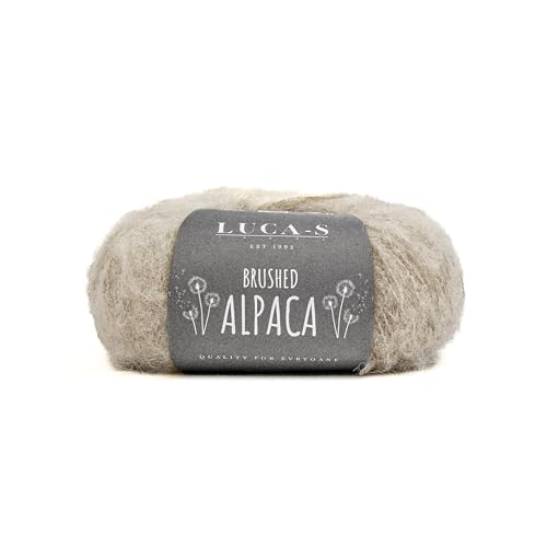 Luca-S Gebürstetes Alpaka-Garn, 2 Knäuel superweiches und flauschiges Aran-Gewicht, 50 g, insgesamt 250 m, 89 % Alpaka/11 % Polyamid Luca-S Gebürstetes Alpaka-Garn, 2 Knäuel superweiches und flauschiges Aran-Gewicht, 50 g, insgesamt 250 m, 89 % Alpaka/11 % Polyamid von Luca-S Yarns