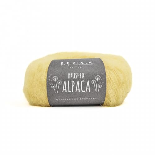 Luca-S Gebürstetes Alpaka-Garn, 2 Knäuel superweiches und flauschiges Aran-Gewicht, 50 g, insgesamt 250 m, 89 % Alpaka/11 % Polyamid Luca-S Gebürstetes Alpaka-Garn, 2 Knäuel superweiches und flauschiges Aran-Gewicht, 50 g, insgesamt 250 m, 89 % Alpaka/11 % Polyamid von Luca-S Yarns