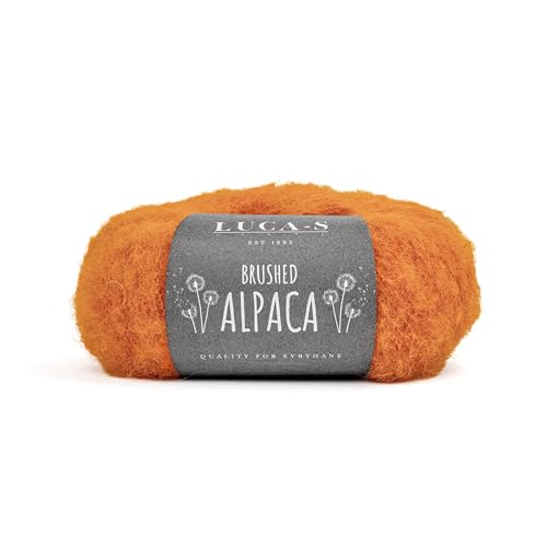 Luca-S Gebürstetes Alpaka-Garn, 2 Knäuel superweiches und flauschiges Aran-Gewicht, 50 g, insgesamt 250 m, 89 % Alpaka/11 % Polyamid Luca-S Gebürstetes Alpaka-Garn, 2 Knäuel superweiches und flauschiges Aran-Gewicht, 50 g, insgesamt 250 m, 89 % Alpaka/11 % Polyamid von Luca-S Yarns