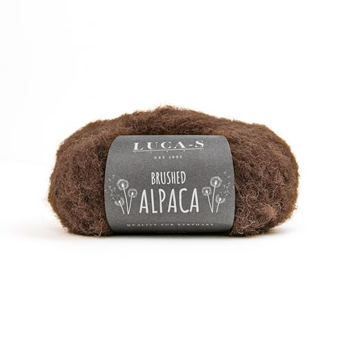 Luca-S Gebürstetes Alpaka-Garn, 2 Knäuel superweiches und flauschiges Aran-Gewicht, 50 g, insgesamt 250 m, 89 % Alpaka/11 % Polyamid Luca-S Gebürstetes Alpaka-Garn, 2 Knäuel superweiches und flauschiges Aran-Gewicht, 50 g, insgesamt 250 m, 89 % Alpaka/11 % Polyamid von Luca-S Yarns