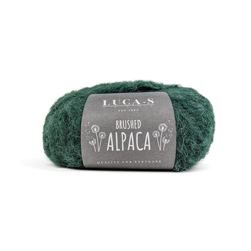 Luca-S Gebürstetes Alpaka-Garn, 2 Knäuel superweiches und flauschiges Aran-Gewicht, 50 g, insgesamt 250 m, 89 % Alpaka/11 % Polyamid Luca-S Gebürstetes Alpaka-Garn, 2 Knäuel superweiches und flauschiges Aran-Gewicht, 50 g, insgesamt 250 m, 89 % Alpaka/11 % Polyamid von Luca-S Yarns