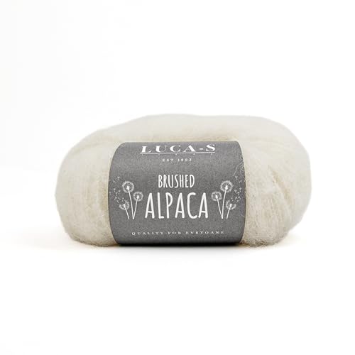 Luca-S Gebürstetes Alpaka-Garn, 2 Knäuel superweiches und flauschiges Aran-Gewicht, 50 g, insgesamt 250 m, 89 % Alpaka/11 % Polyamid Luca-S Gebürstetes Alpaka-Garn, 2 Knäuel superweiches und flauschiges Aran-Gewicht, 50 g, insgesamt 250 m, 89 % Alpaka/11 % Polyamid von Luca-S Yarns