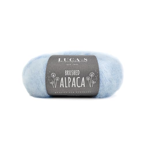 Luca-S Gebürstetes Alpaka-Garn, 2 Knäuel superweiches und flauschiges Aran-Gewicht, 50 g, insgesamt 250 m, 89 % Alpaka/11 % Polyamid Luca-S Gebürstetes Alpaka-Garn, 2 Knäuel superweiches und flauschiges Aran-Gewicht, 50 g, insgesamt 250 m, 89 % Alpaka/11 % Polyamid von Luca-S Yarns