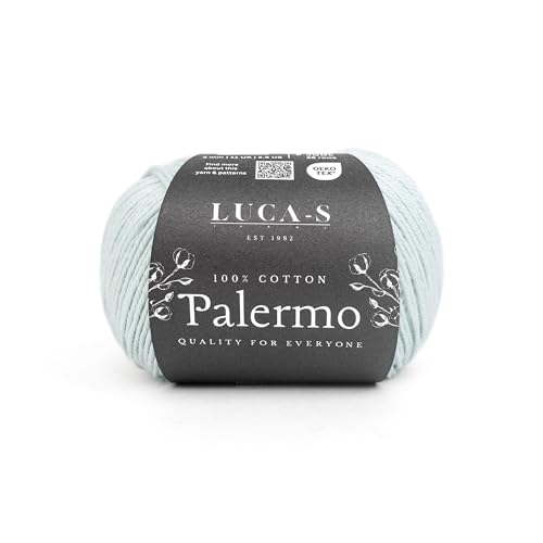 Luca-S Palermo 100% mercerisiertes Baumwollgarn, Öko-Tex-zertifizierte Gizeh-Baumwolle, 50 g (1,8 oz) 125 m (136 Yards) – Strick- und Häkel-Baumwollgarn, strapazierfähige Amigurumi von Luca-S Yarns