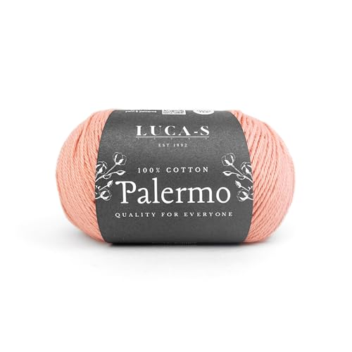 Luca-S Palermo 100 % mercerisiertes Baumwollgarn, Öko-Tex-zertifizierte Gizeh-Baumwolle, 50 g (1,8 oz) 125 m (136 Yards) - Strick- und Häkelgarn, strapazierfähige Amigurumi- & Baby-Projekt-Baumwolle von Luca-S Yarns