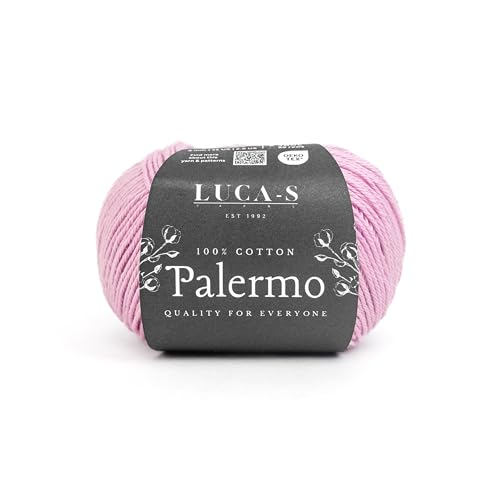 Luca-S Palermo 100 % mercerisiertes Baumwollgarn, Öko-Tex-zertifizierte Gizeh-Baumwolle, 50 g (1,8 oz) 125 m (136 Yards) - Strick- und Häkelgarn, strapazierfähige Amigurumi- & Baby-Projekt-Baumwolle von Luca-S Yarns