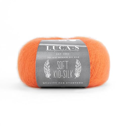 Set mit 5 weichen Mohair- und Seidengarn zum Stricken und Häkeln, 75 % Mohair, 25 % Seide, 25 g, flauschig weiches Garn Set mit 5 weichen Mohair- und Seidengarn zum Stricken und Häkeln, 75 % Mohair, 25 % Seide, 25 g, flauschig weiches Garn von Luca-S Yarns