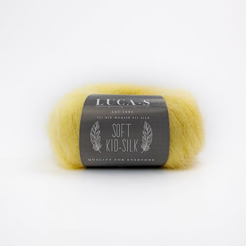 Soft Kid Mohair- und Seidengarn zum Stricken, 75% Mohair 25% Seide Stricken & Häkeln Lacegarn, 25g 210m Flauschig weiches Garn Soft Kid Mohair- und Seidengarn zum Stricken, 75% Mohair 25% Seide Stricken & Häkeln Lacegarn, 25g 210m Flauschig weiches Garn von Luca-S Yarns