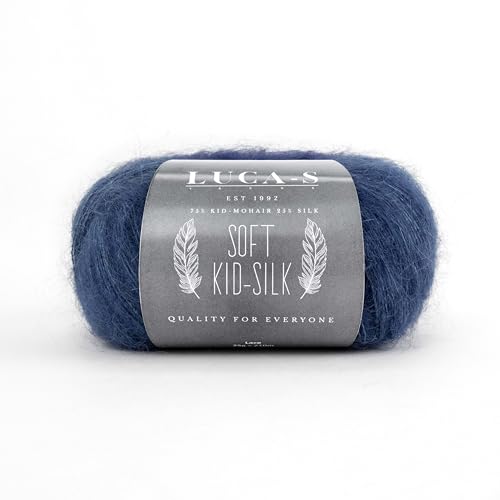 Soft Kid Mohair & Silk Garn zum Stricken & Häkeln, 75% Mohair 25% Seide, 25g, 210m Flauschiges weiches Garn Soft Kid Mohair & Silk Garn zum Stricken & Häkeln, 75% Mohair 25% Seide, 25g, 210m Flauschiges weiches Garn von Luca-S Yarns