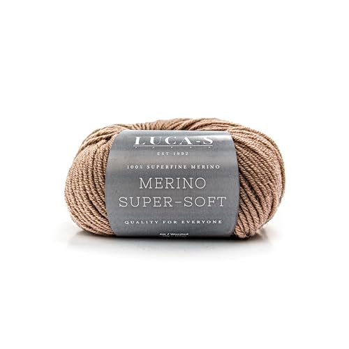 Superfeines Merino DK Garn zum Stricken und Häkeln, superweiche Superwash 100% Merinowolle, 50 g Knäuel von Luca-S Yarns