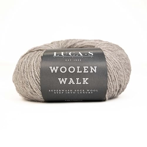 Superwash Sockenwolle zum Stricken, 4-fädig Sockengarn aus 75% reiner Wolle - 25% Polymid, 50g Sockenhandstrickgarn von Luca-S Yarns