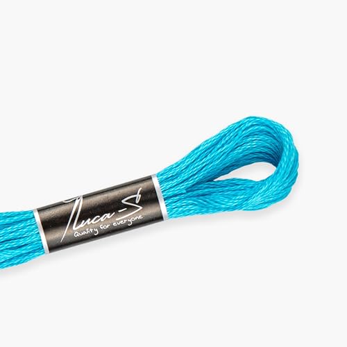 12 Stück Premium Stickgarn Luca-S, 100% Gizeh-Baumwolle, Oeko TEX zertifizierte Baumwolle - 209 / DMC 3845 / Anchor X von Luca-S