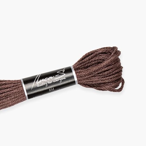 12er-Pack Premium-Stickgarn Luca-S, 100% Gizeh-Baumwolle, Oeko TEX zertifizierte Baumwollgarn, 434 / DMC 779 / Anchor - 12er-Pack Premium-Stickgarn Luca-S, 100% Gizeh-Baumwolle, Oeko TEX zertifizierte Baumwollgarn, 434 / DMC 779 / Anchor - von Luca-S