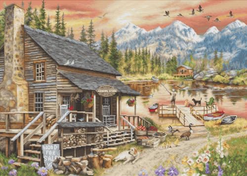 Kreuzstich-Set Luca-S Gold Log Cabin General Store, B2413 Kreuzstich-Set Luca-S Gold Log Cabin General Store, B2413 von Luca-S